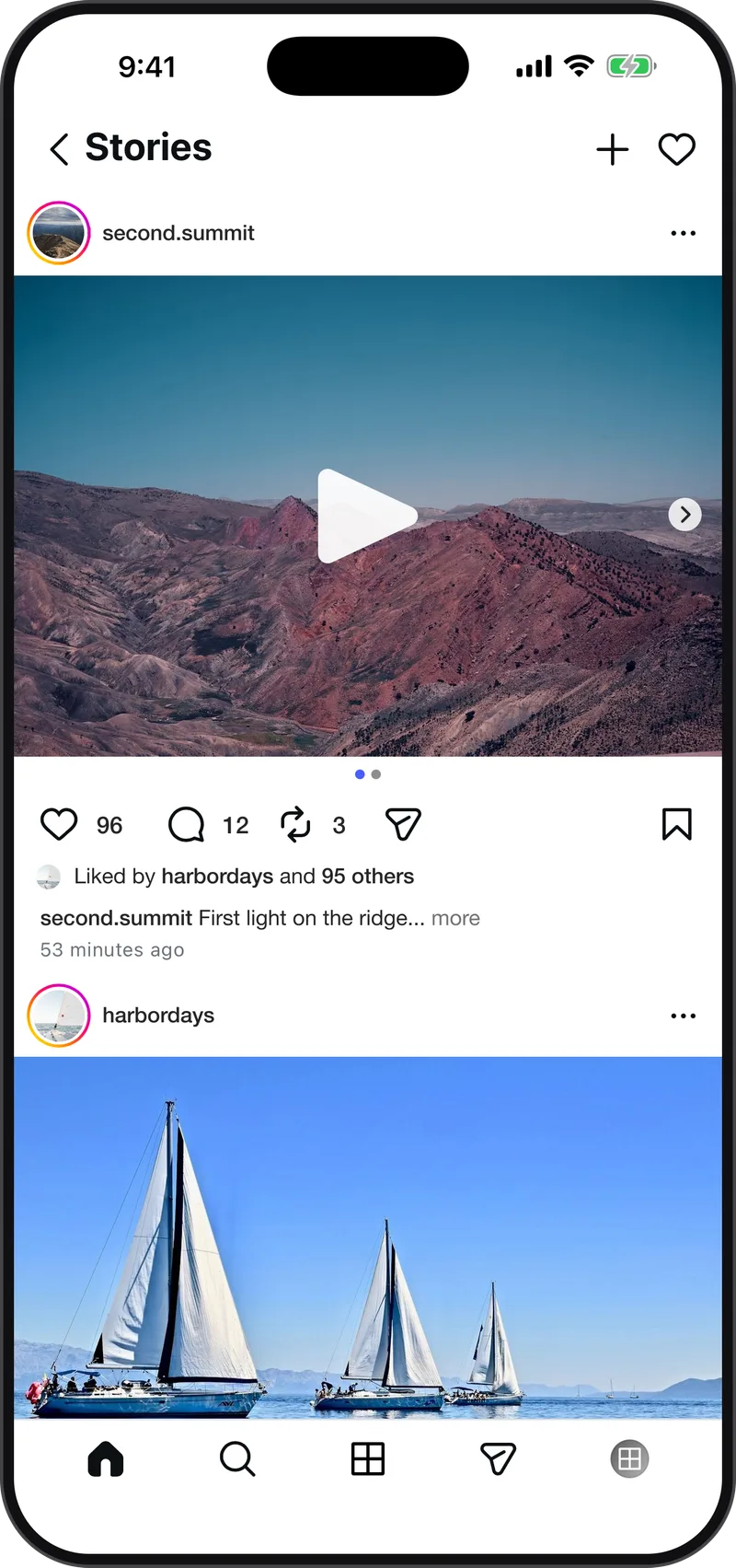Plainview's feed: posts from the accounts you follow, newest first